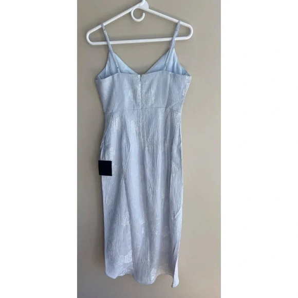 Lulu's Truly Exquisite Light Blue Jacquard Tulip Midi Dress Size Medium NWT - Picture 12 of 13